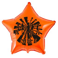 balao-metalizado-dance-estrela-laranja